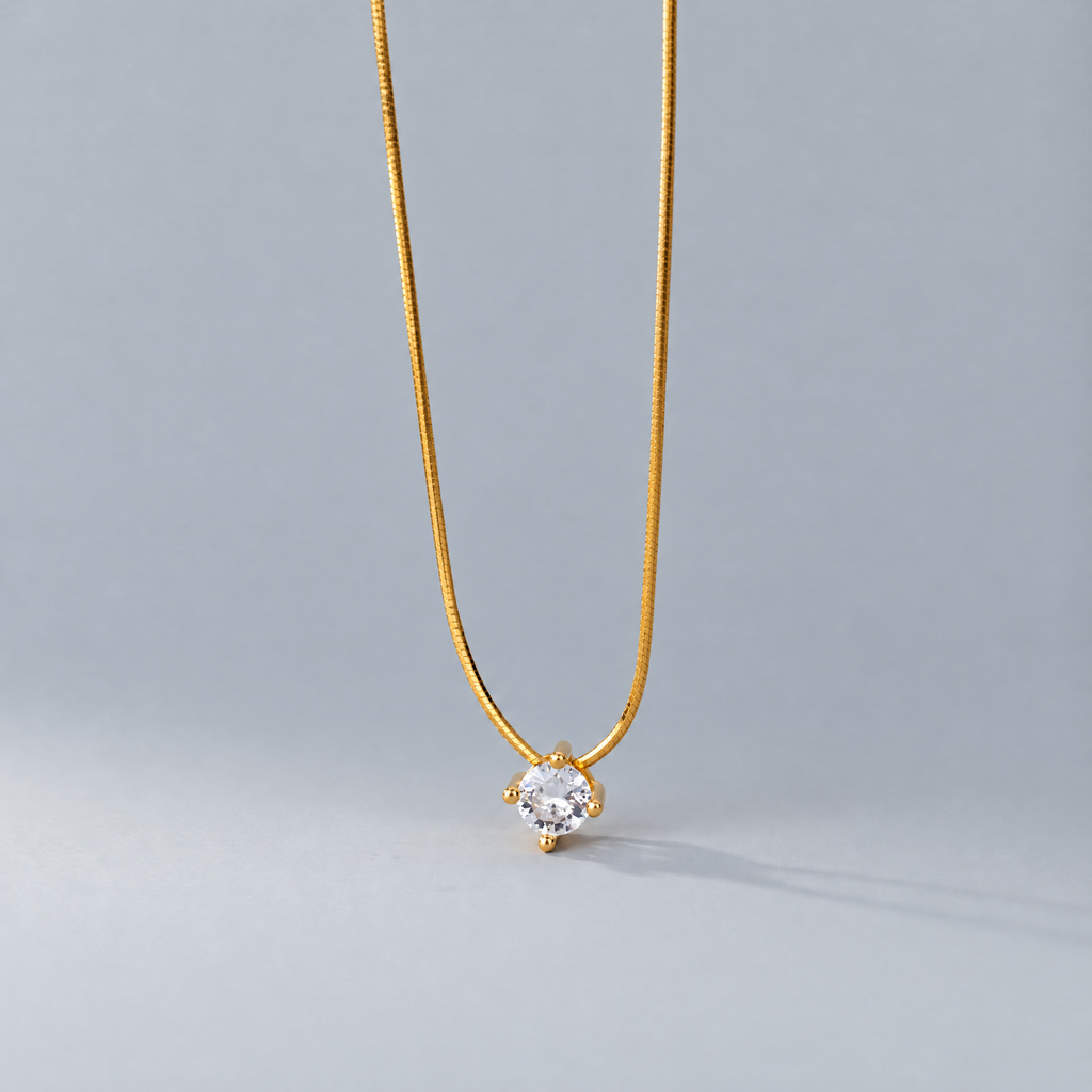 The Elora CZ Pendant — front studio hanging pendant; AI-enhanced supplier view