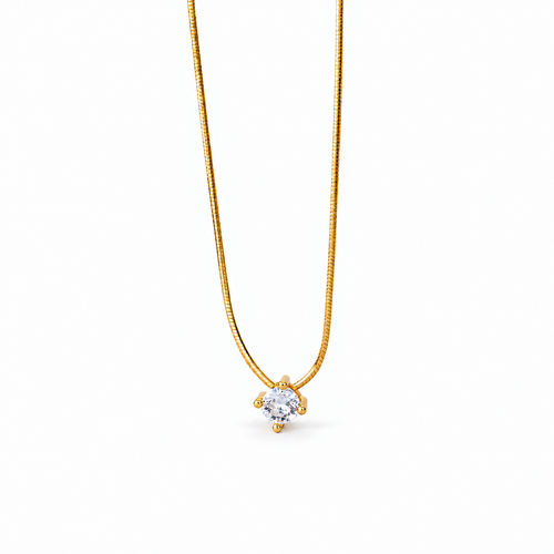 The Elora CZ Pendant — front studio hanging pendant; AI-enhanced supplier view