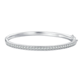 Sterling Silver pavé hinge bangle in a complete product-only source-photo crop on white.