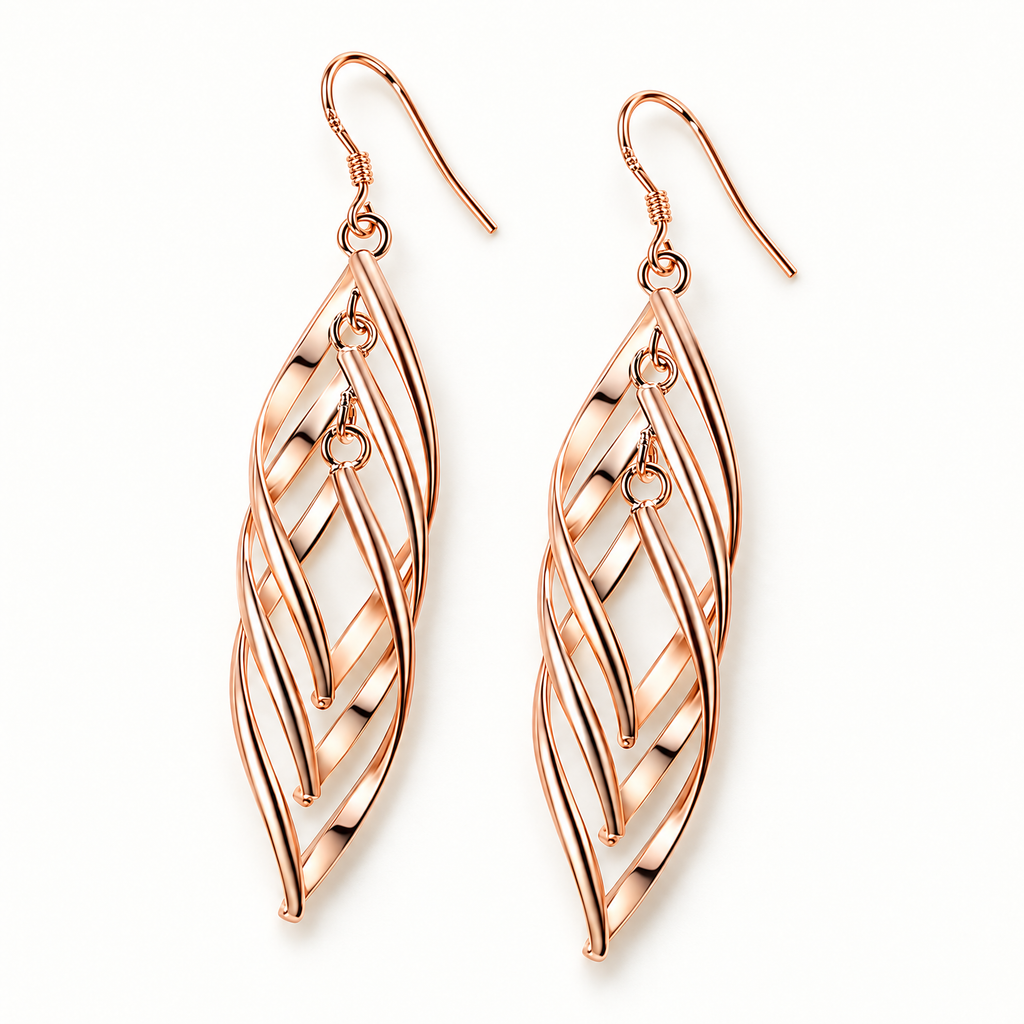 The Sova Drop Earrings — Clean close supplier-derived pair; reference-based AI visualization