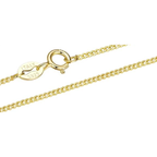 Gold Tone fine curb chain spring-ring clasp and link detail, cropped from the genuine supplier photograph.