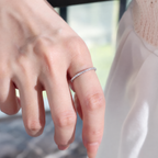 The Vale Eternity Band — on-hand single silver band; AI-enhanced supplier view