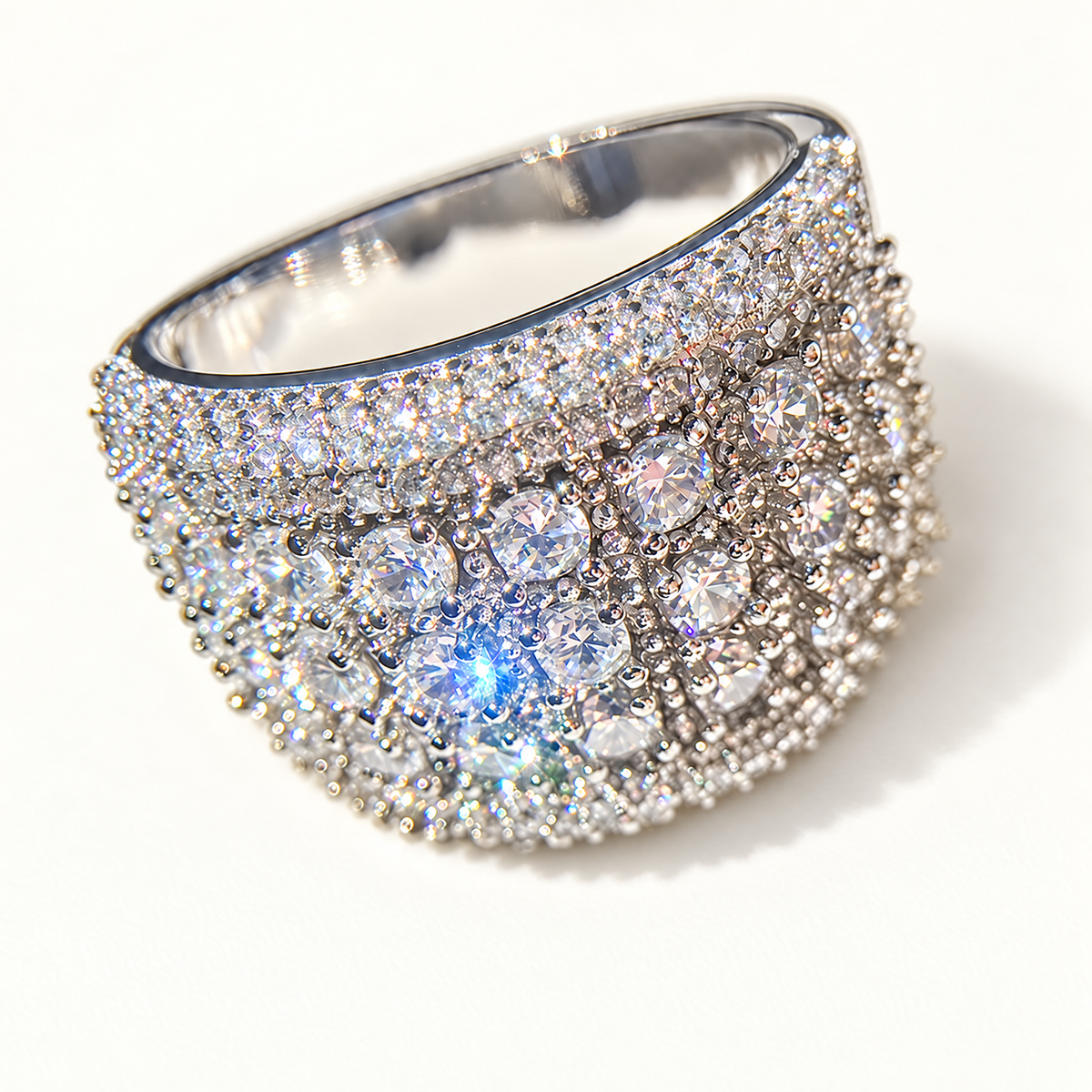 The Solis Dome Ring — upper side and interior view; AI-enhanced supplier view