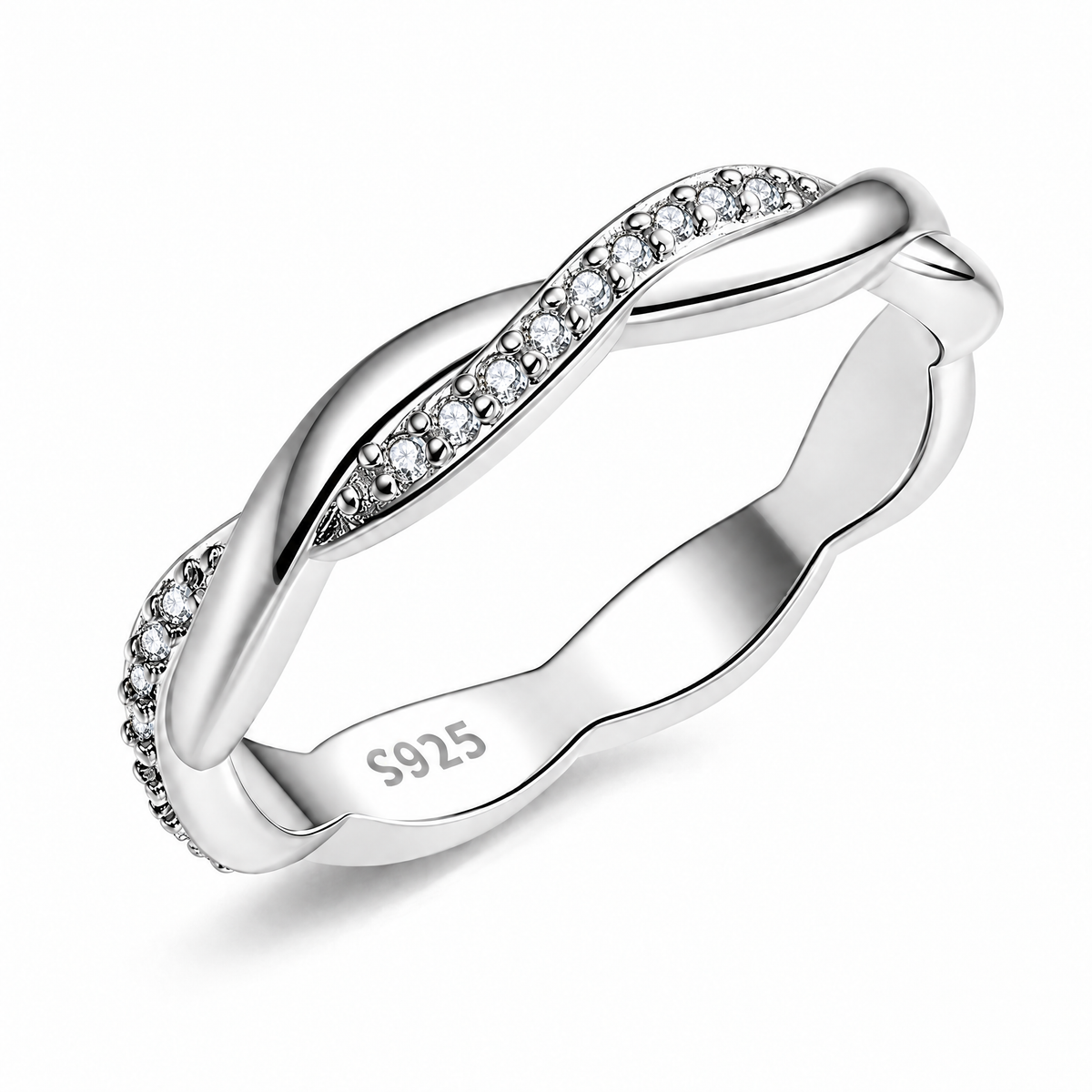 The Veda Twisted Band — Primary angled studio view; AI-enhanced supplier view