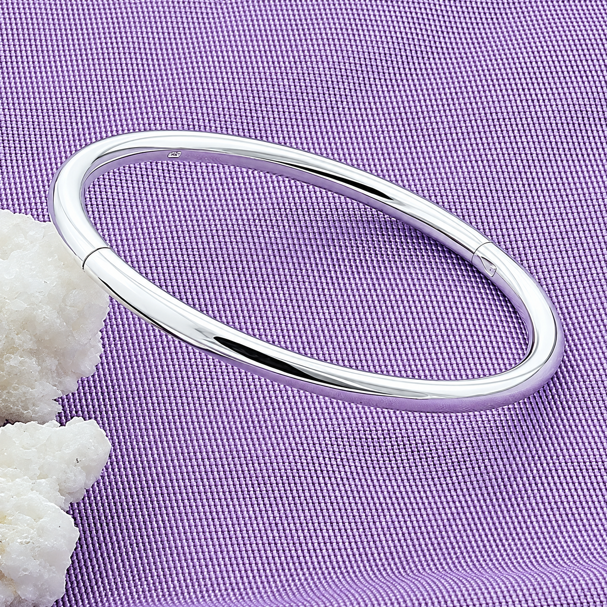 The Talo Open Cuff Bangle — Elevated interior product view; AI-enhanced supplier view