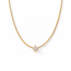 The Halcyon Round CZ Pendant — gold pendant on a white studio surface with a subtle natural shadow; reference-based AI visualization.