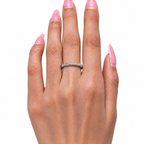 The Klint CZ Pavé Band — on-hand wear view in a seamless white studio; studio edit and AI enhancement of the existing AI-enhanced supplier view.