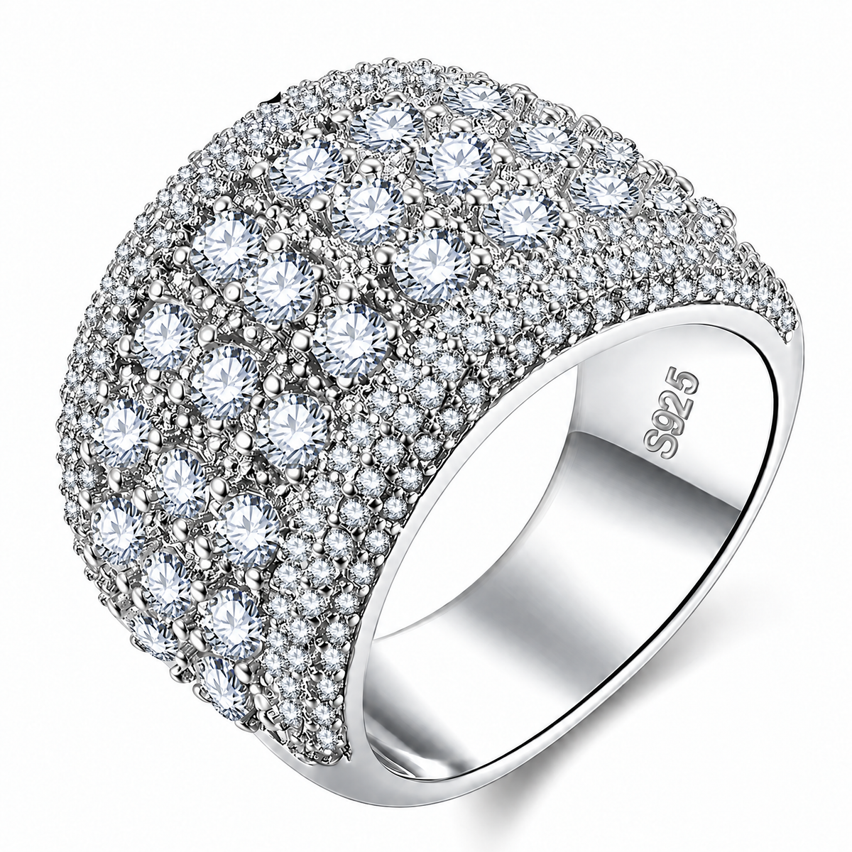 The Solis Dome Ring — three-quarter interior hero view; AI-enhanced supplier view