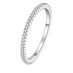 The Vale Eternity Band — white-studio front three-quarter; AI-enhanced supplier view