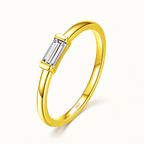 The Lyra Emerald-Cut Statement Ring — Correct gold three-quarter studio hero; AI-enhanced supplier view