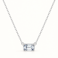 The Mara Geometric CZ Pendant — Front studio full necklace; reference-based AI visualization
