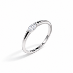 The Aure Marquise-Cut CZ Ring in sterling silver, side view with white-studio lighting.