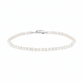 The Vesper Freshwater Pearl Strand — Full oval strand studio view; AI-enhanced supplier view