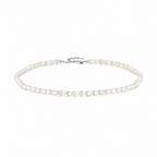 The Vesper Freshwater Pearl Strand — Full oval strand studio view; AI-enhanced supplier view