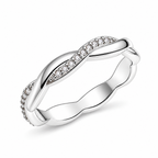 The Veda CZ Twisted Band — three-quarter white-studio view with soft shadow; studio-white edit and AI enhancement of the inherited reference-based AI visualization, not independently photographed jewelry.